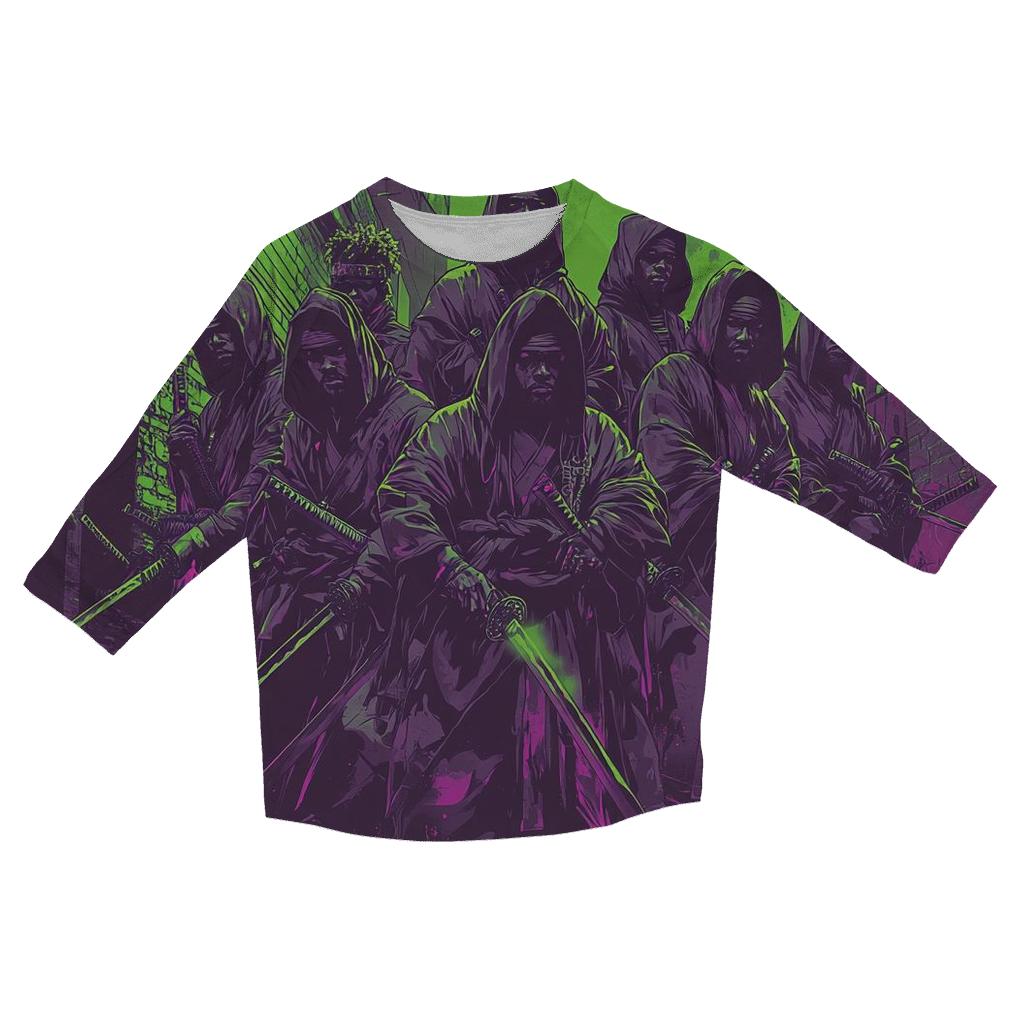 Wu Tang Samurai Alley fashion 3/4 sleeve shirts