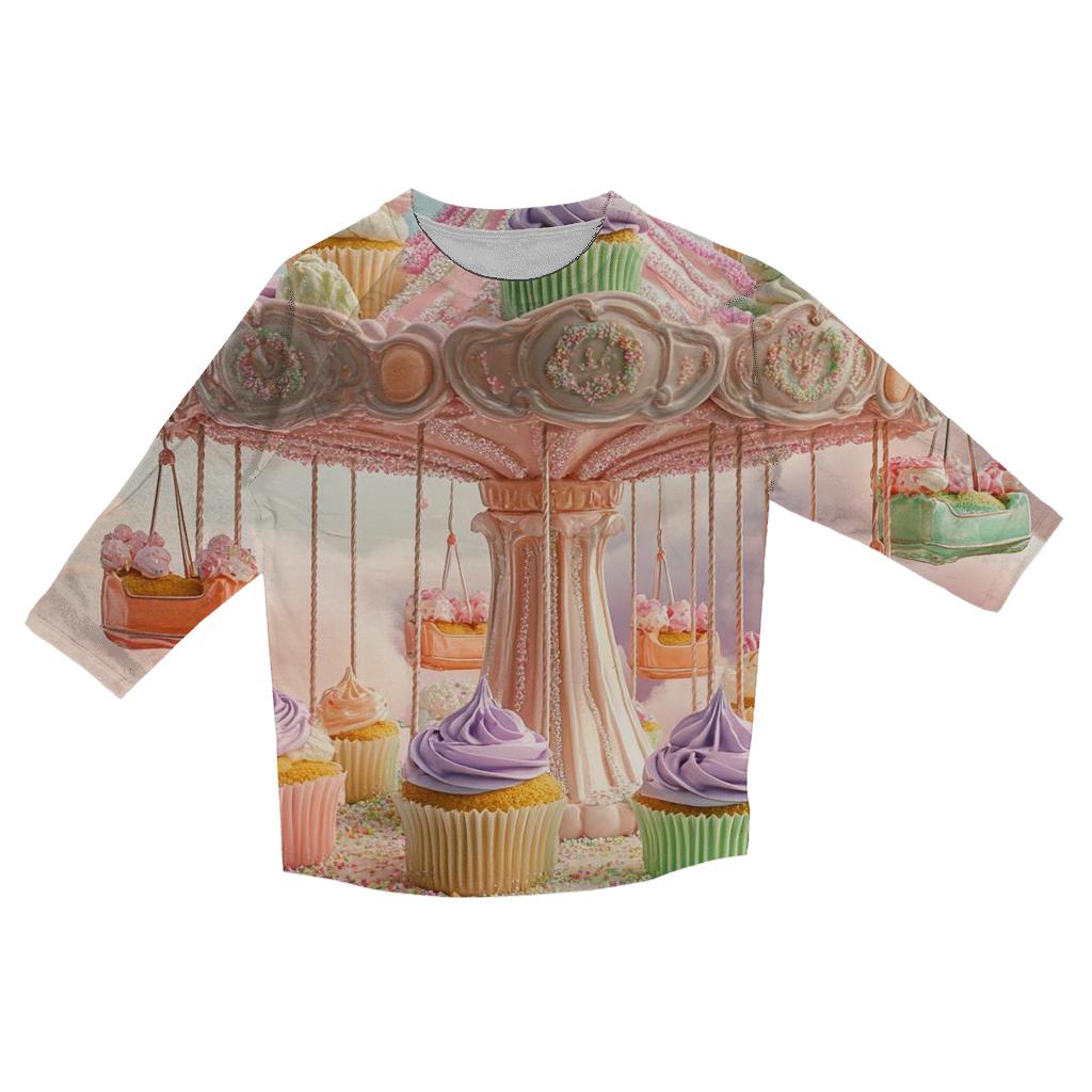 Cupcake Cloud Carousel personalized 3/4 sleeve tees