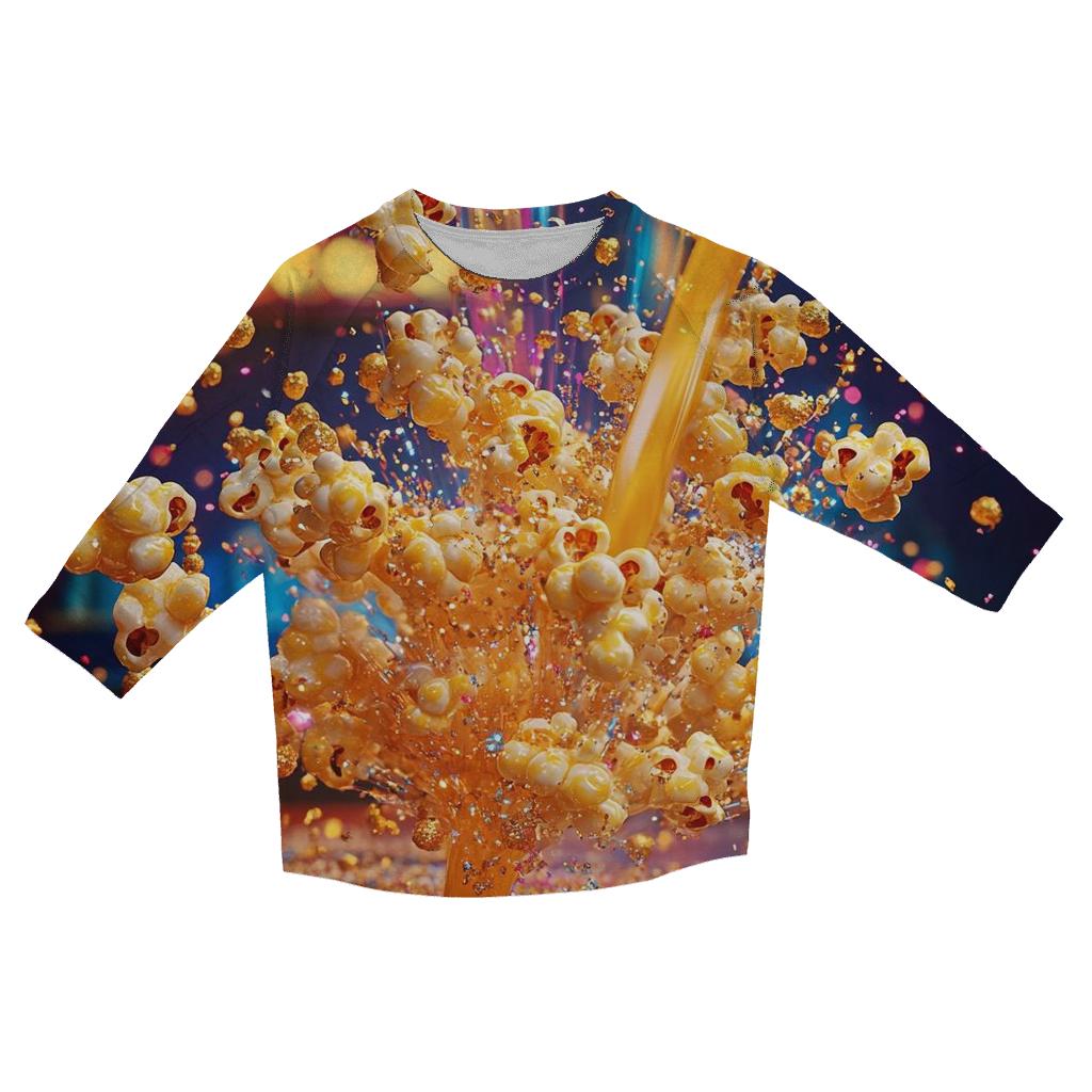 Candy-Coated Popcorn Riot cotton quarter sleeve shirts