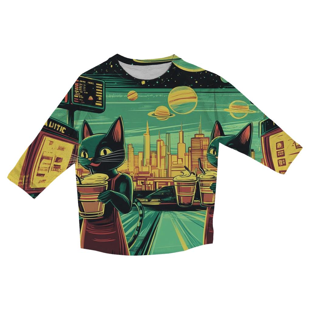 Alien Drive-Thru Jazz Cats personalized 3/4 sleeve tees