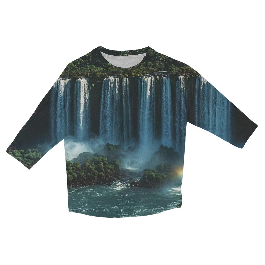 Iguazu Falls - Puerto Iguazu casual three quarter sleeve shirts