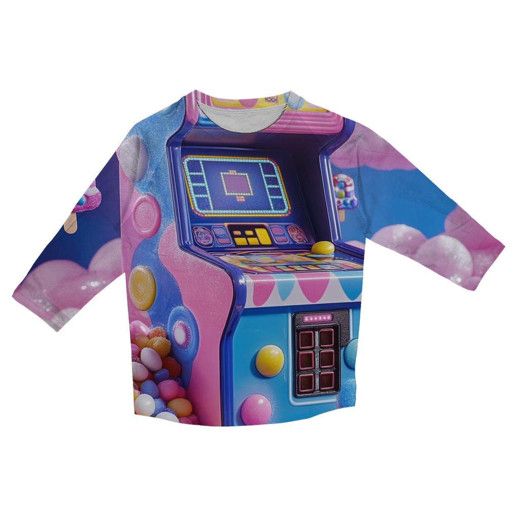 Neon Candy Arcade Clash fashion 3/4 sleeve shirts