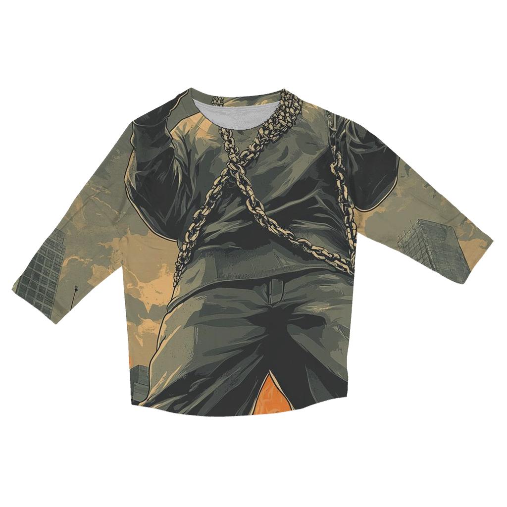 Ice Cube Block Statues personalized 3/4 sleeve tees