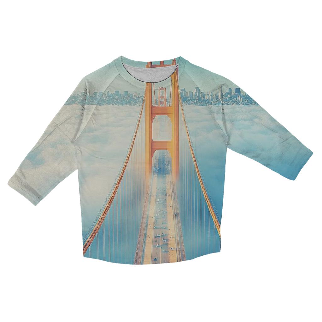 Golden Gate Bridge - San Francisco casual three quarter sleeve shirts