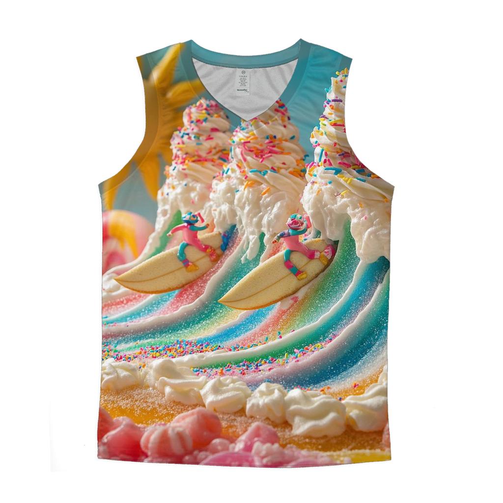 Soda Pop Surf Break cotton sleeveless tops