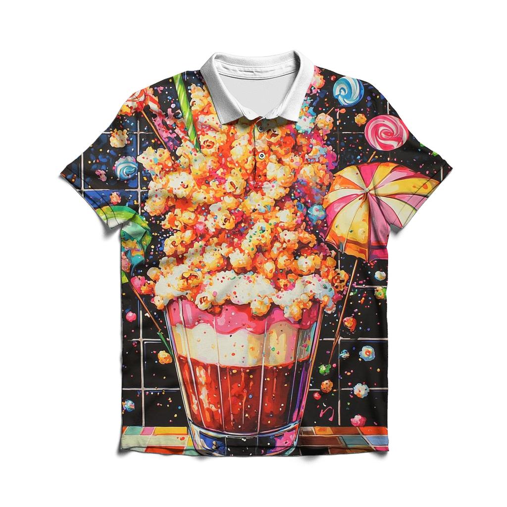 Retro Soda Fountain Riot casual sports polo shirts