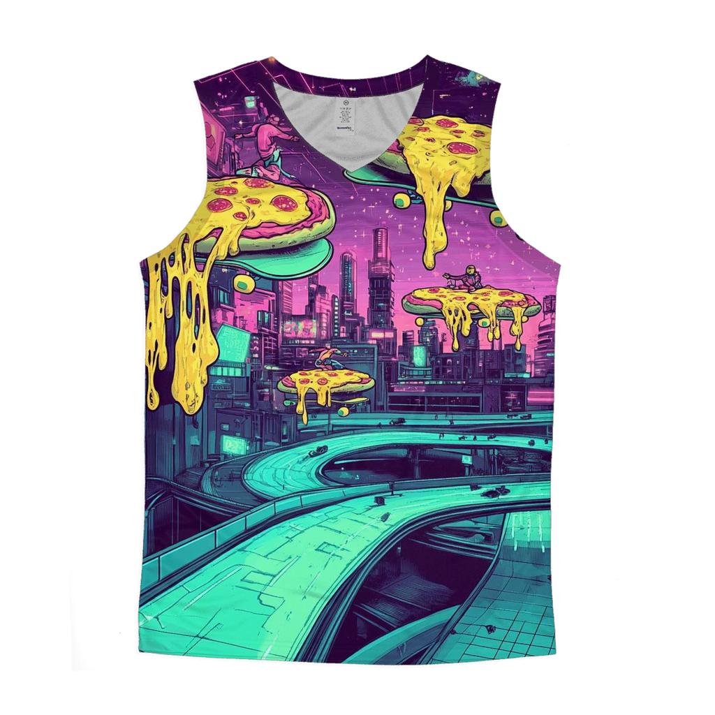 Pixel Pizza Patrol personalized athletic tanks