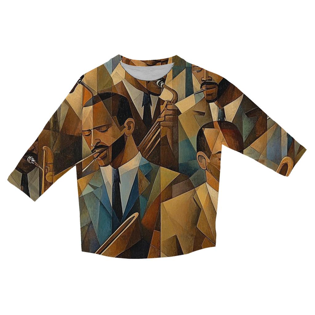 Picasso Inspired Abstract Musicians fashion 3/4 sleeve shirts