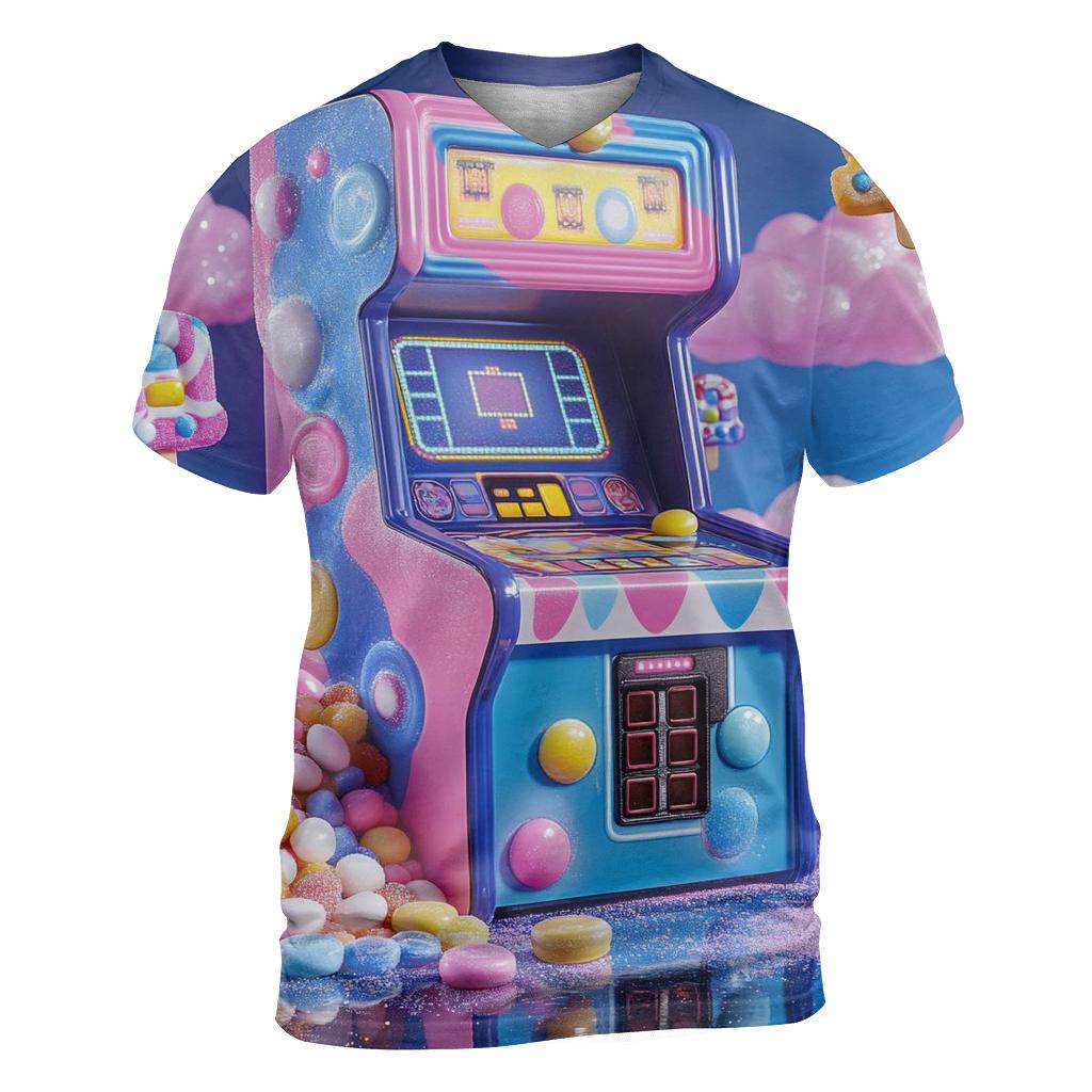 Neon Candy Arcade Clash trendy printed shirt styles