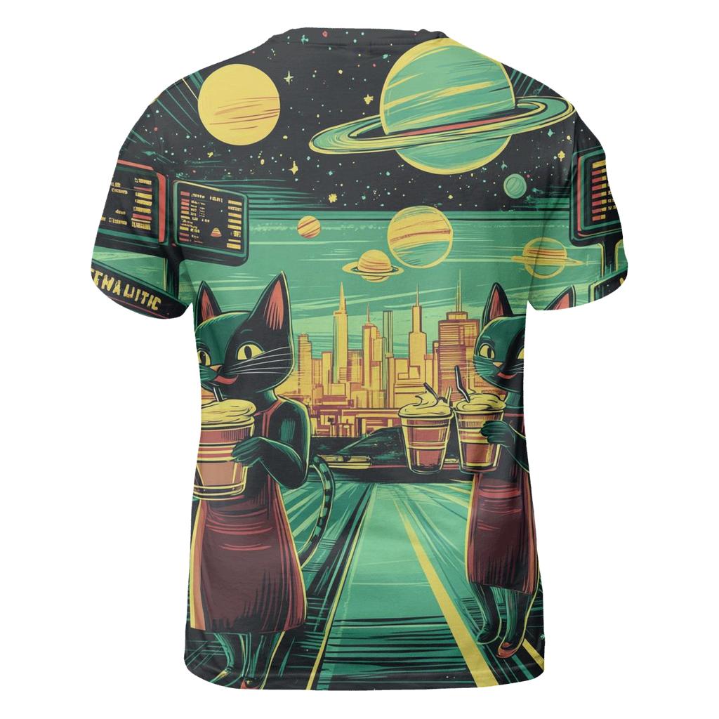Alien Drive-Thru Jazz Cats designer pattern shirts