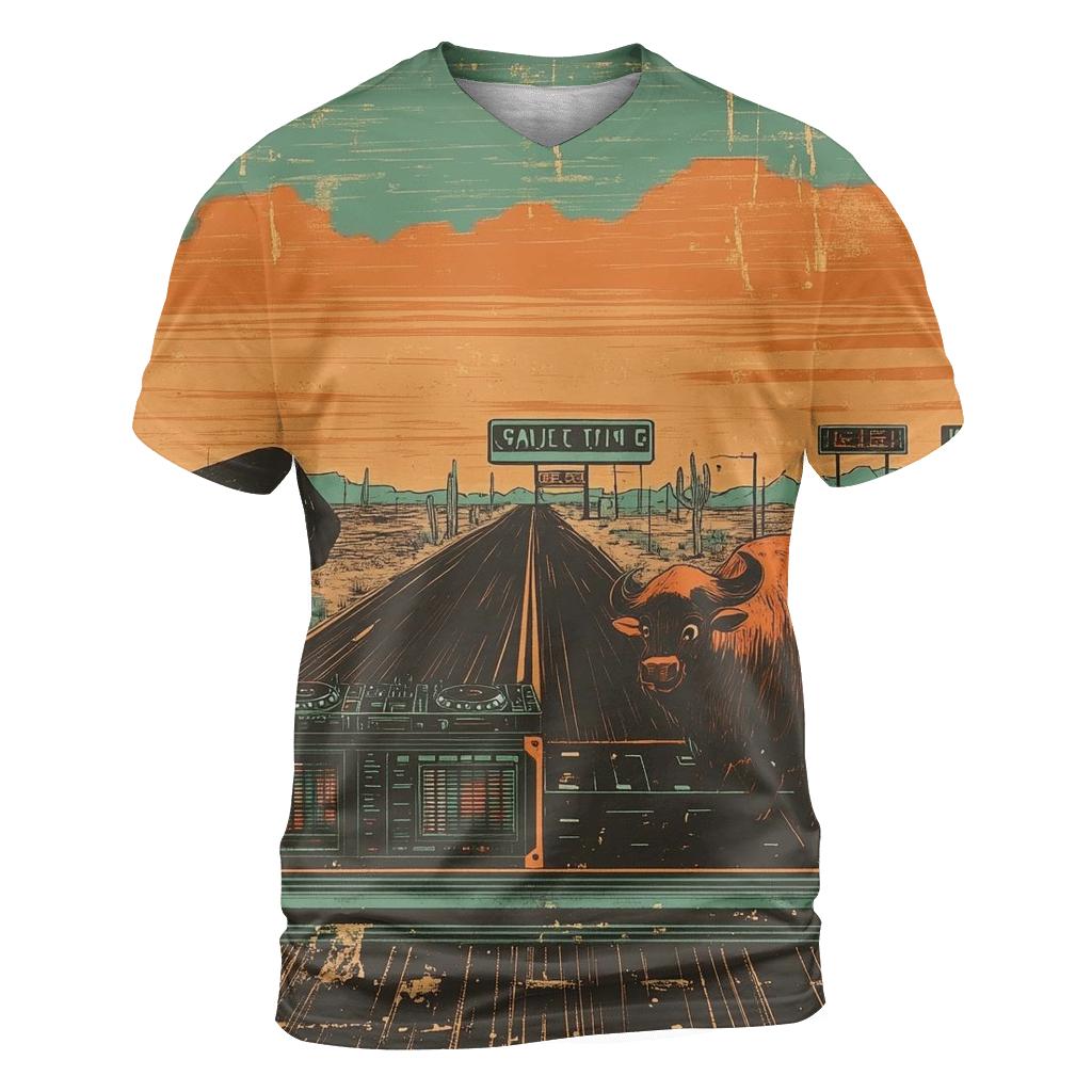 Buffalo Boombox Roadtrip creative print fashion shirts