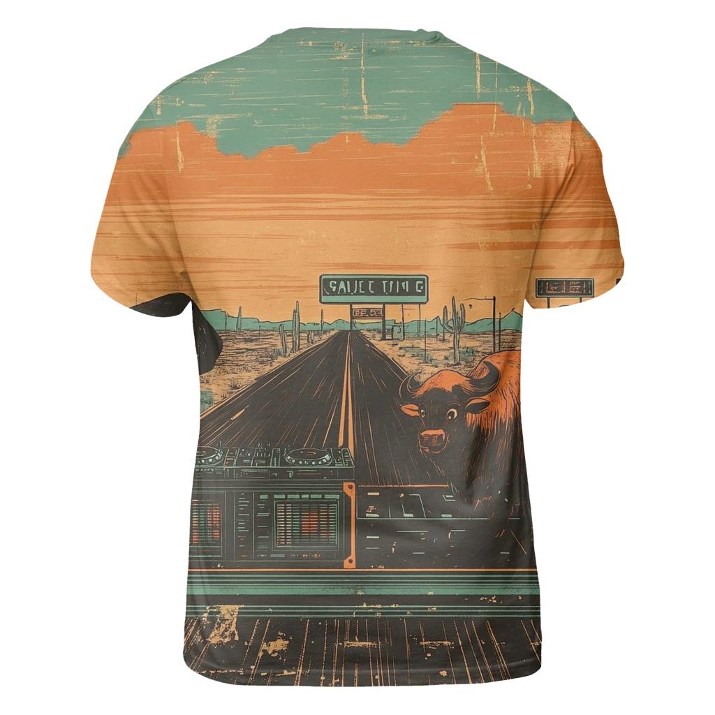 Buffalo Boombox Roadtrip creative print fashion shirts