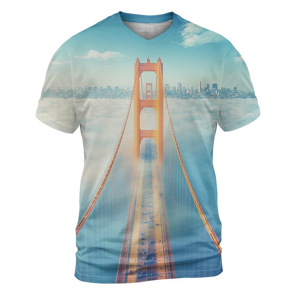 Golden Gate Bridge - San Francisco creative print fashion shirts