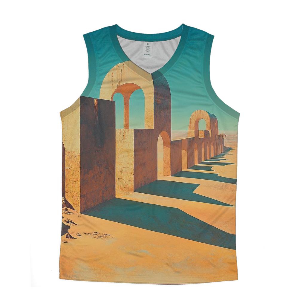 Dali Inspired Desert Dreams sports performance tank tops