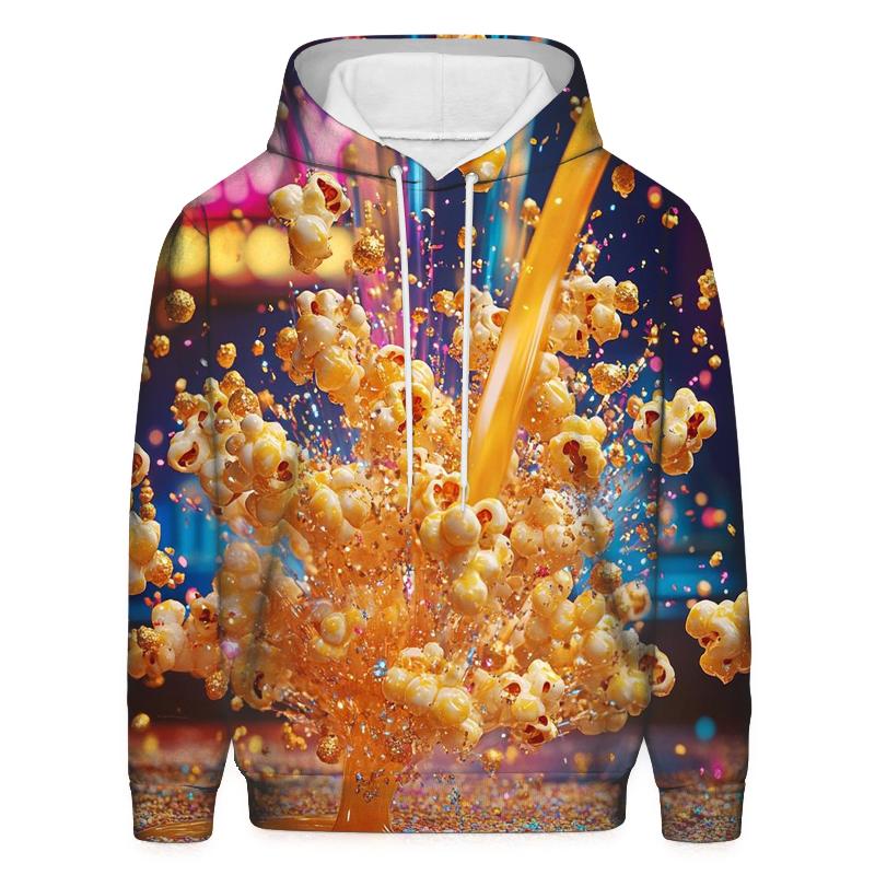 Candy-Coated Popcorn Riot graphic hoodies