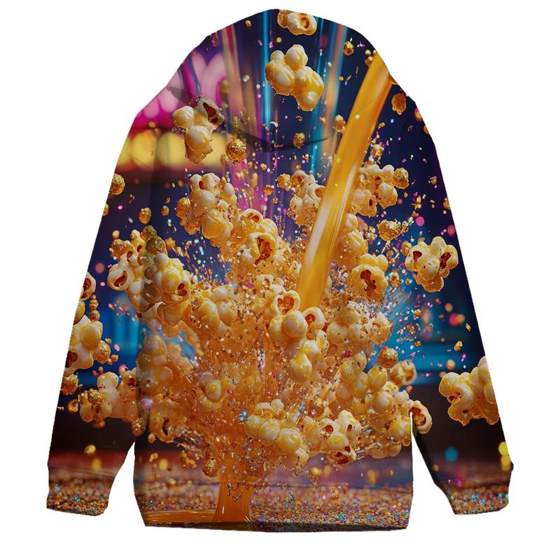 Candy-Coated Popcorn Riot graphic hoodies