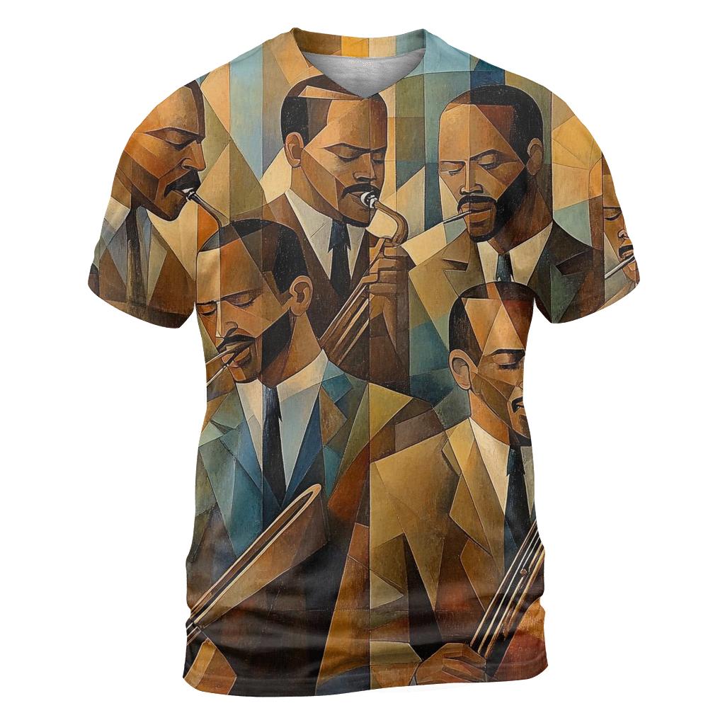 Picasso Inspired Abstract Musicians statement graphic shirts