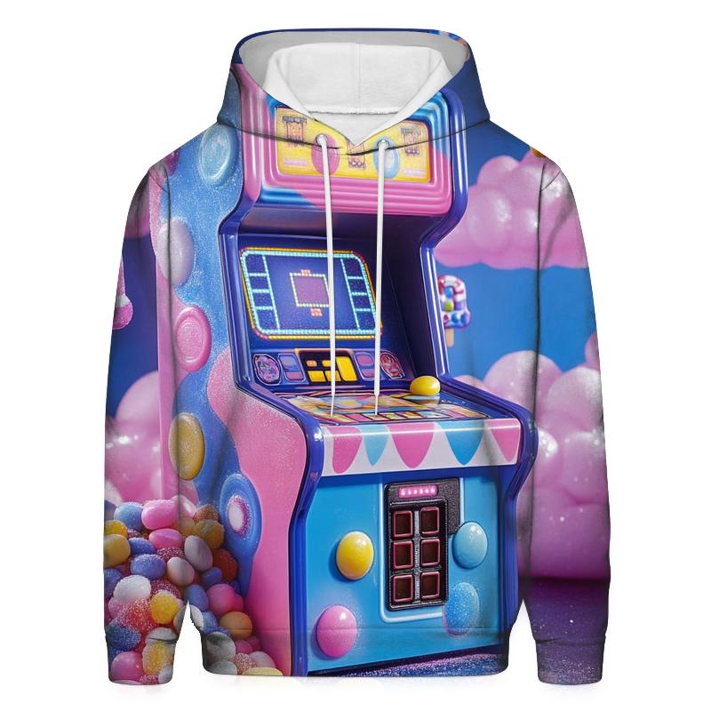 Neon Candy Arcade Clash printed hoodies