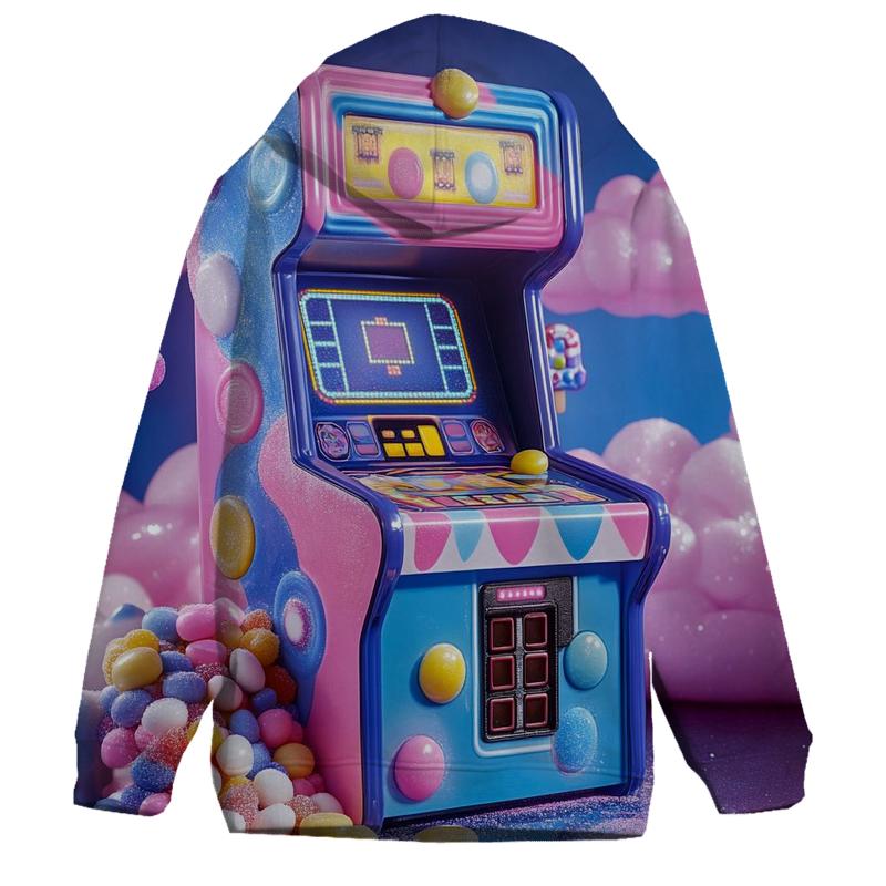 Neon Candy Arcade Clash printed hoodies