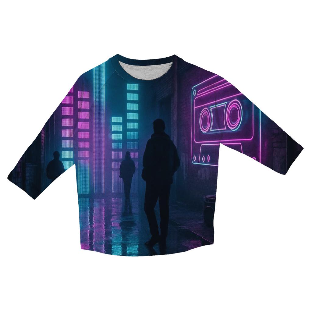 Neon Equalizer Alley stylish quarter sleeve tops