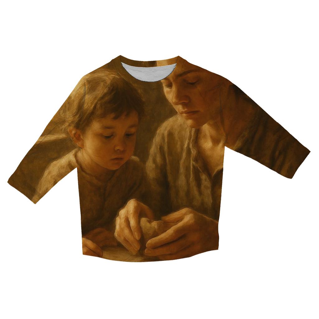 Hands That Build Tomorrow printed three quarter sleeve shirts