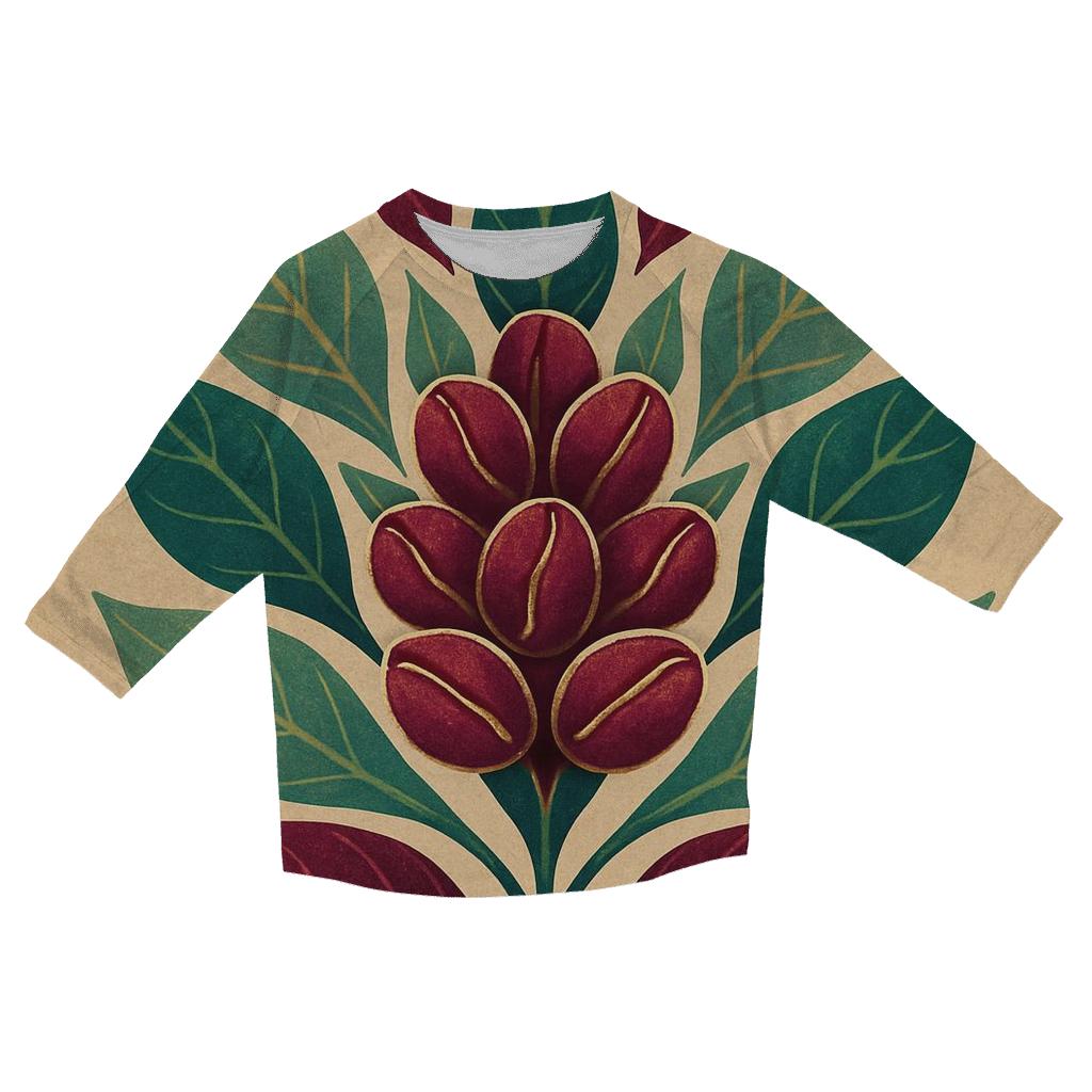 Bean Bloom Crest cotton quarter sleeve shirts