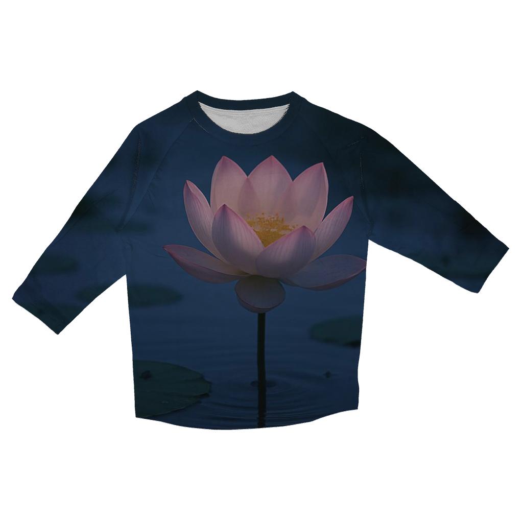 Wetland Lotus At Twilight fashion 3/4 sleeve shirts