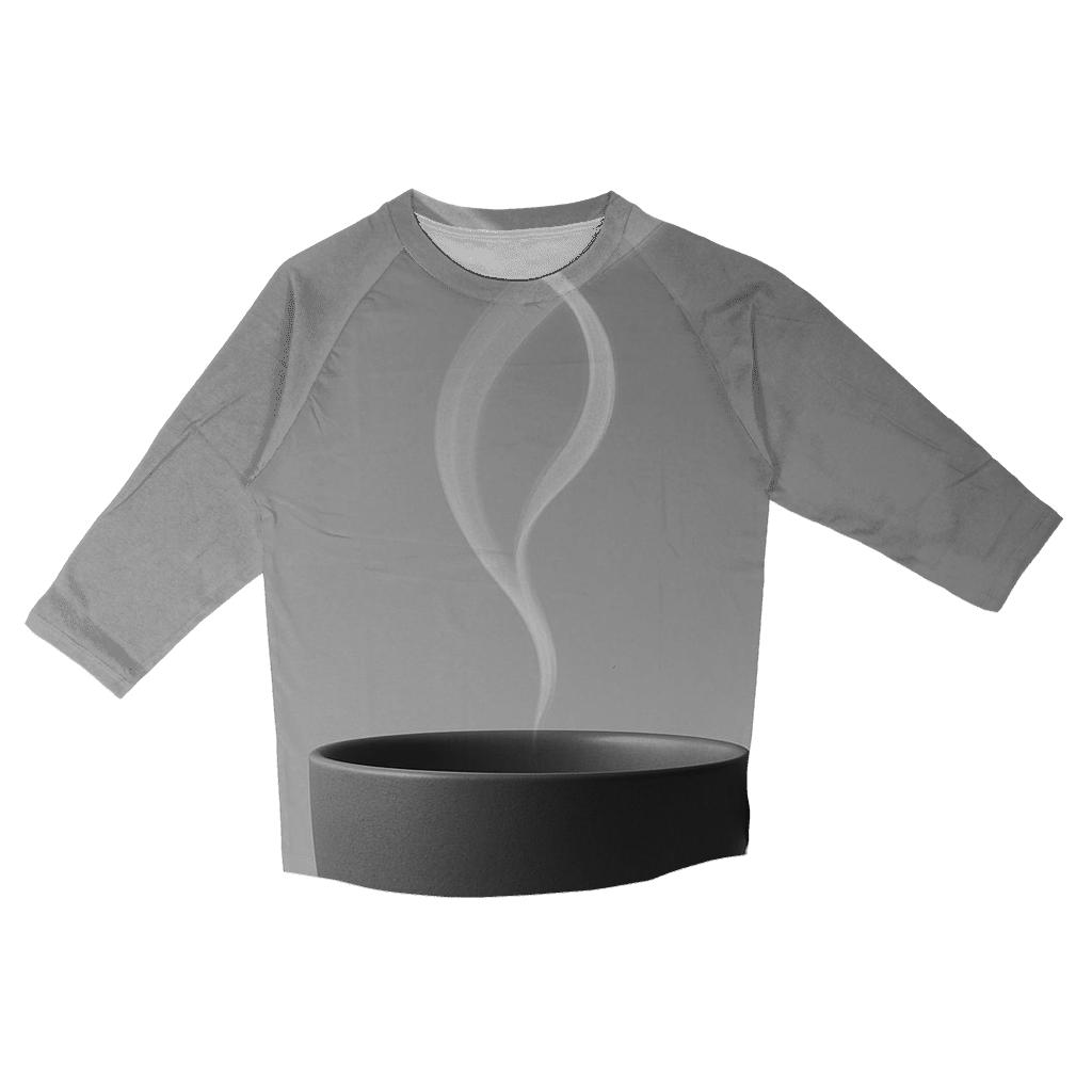 Steam Ribbon Silhouette printed three quarter sleeve shirts