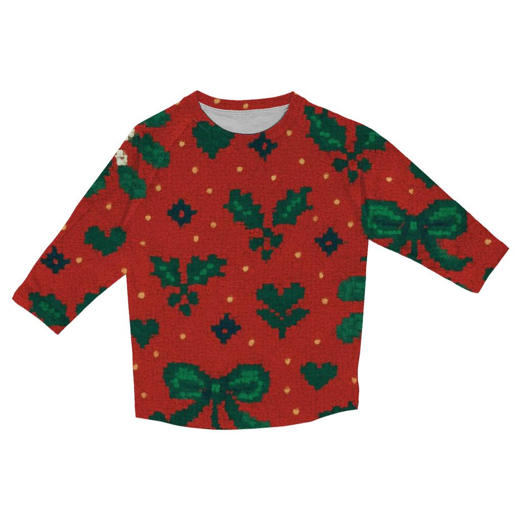 Merry Mistletoe Confetti Design cotton quarter sleeve shirts