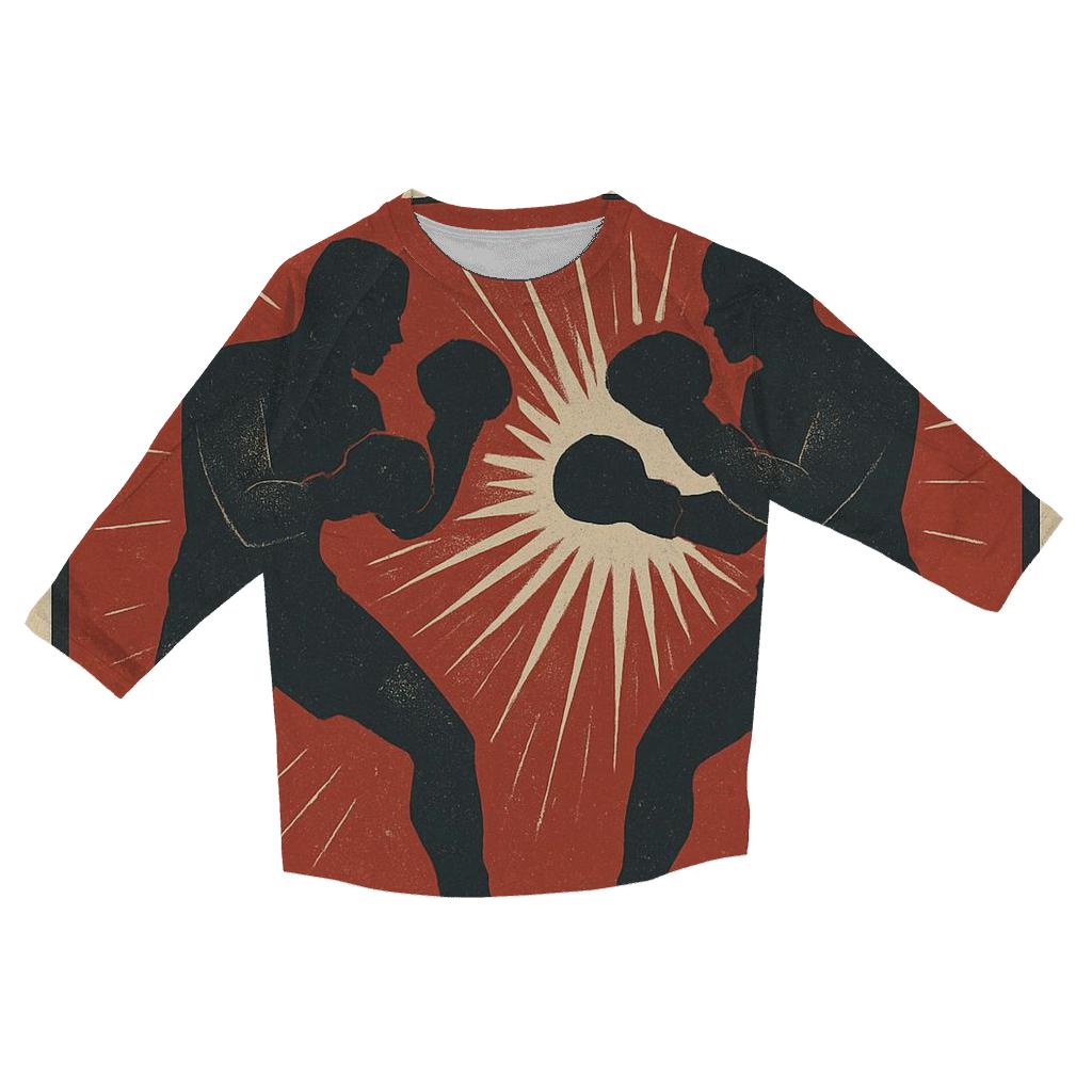 Retro Boxing Poster fashion 3/4 sleeve shirts