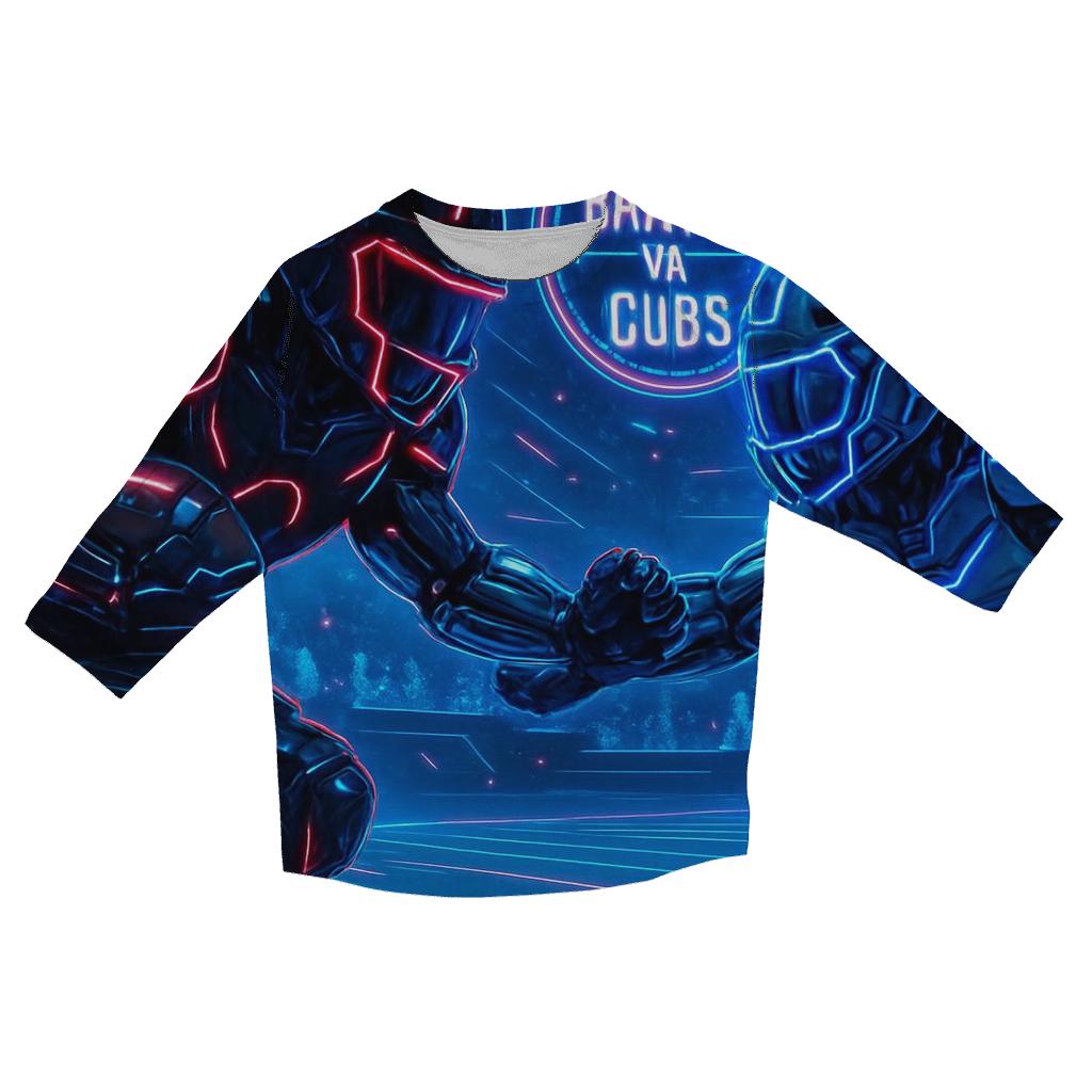 Neon Night Blitz personalized 3/4 sleeve tees