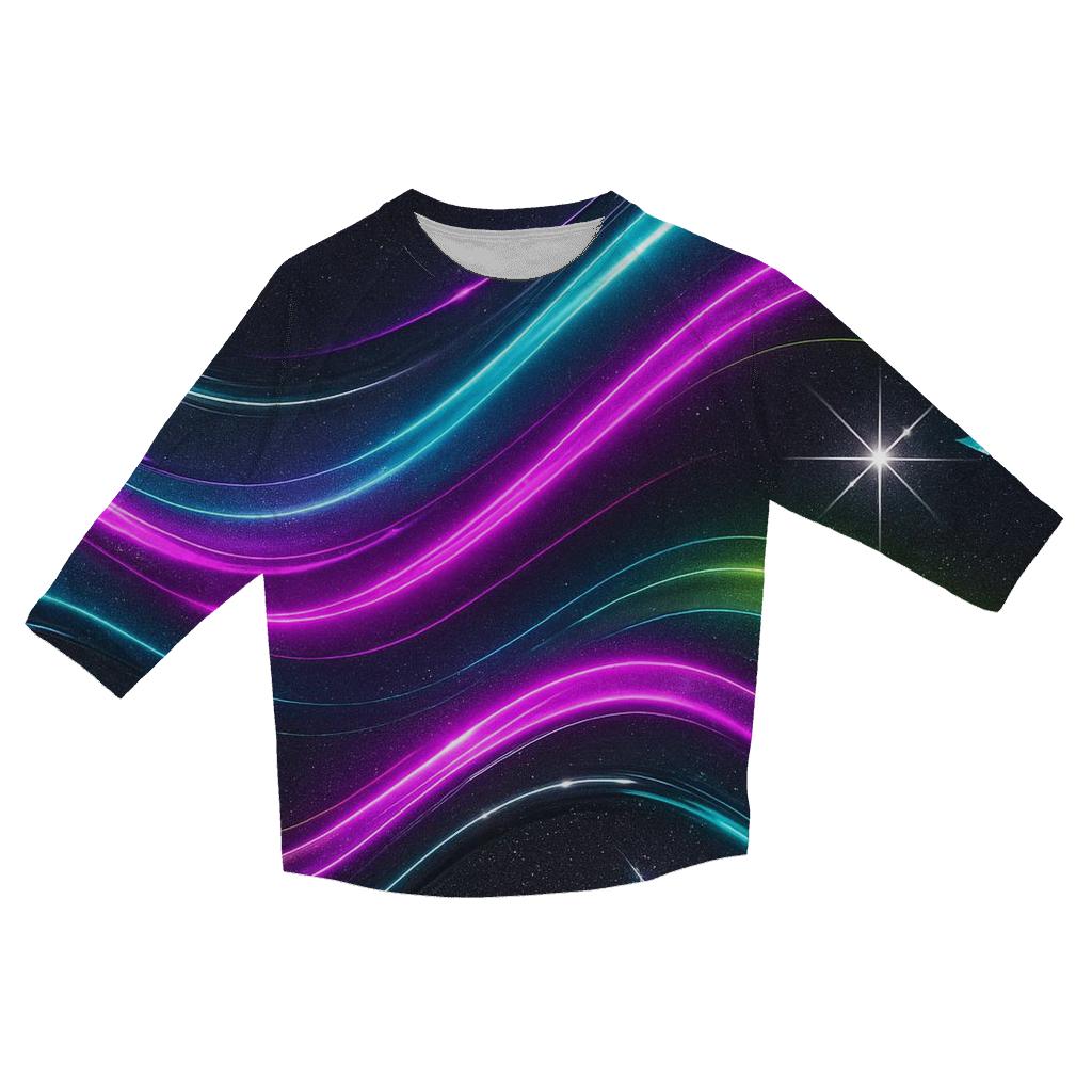 Electric Neon Aurora custom 3/4 sleeve shirts