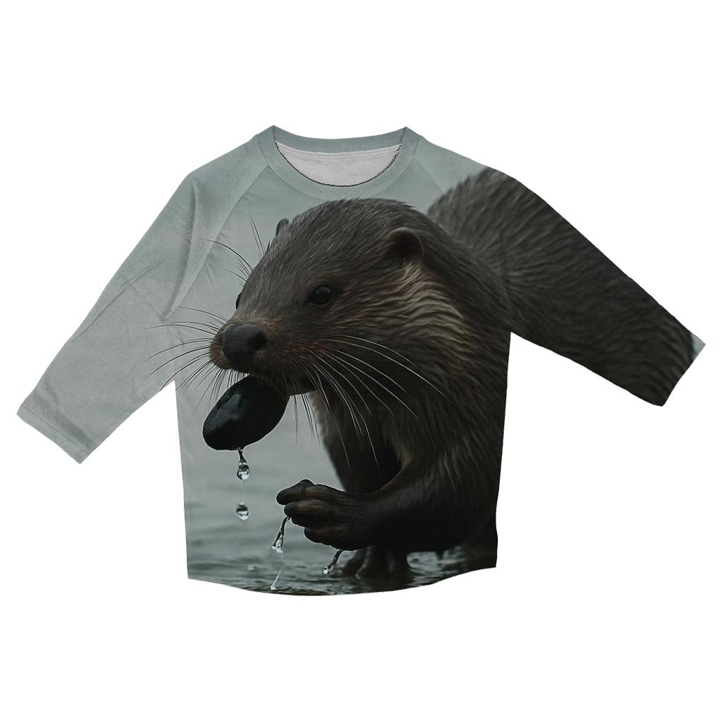 Estuary Stealth Eurasian Otter trendy 3/4 sleeve tops