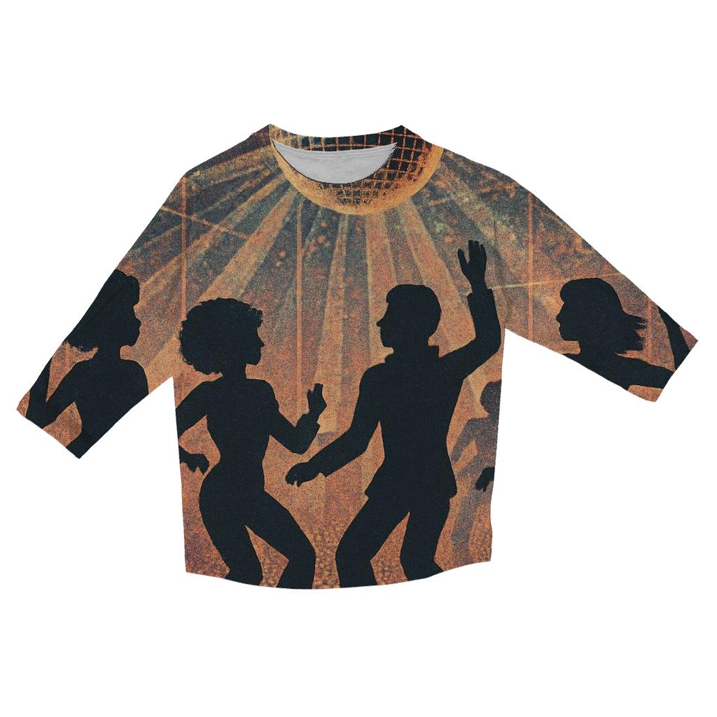 Disco Dot Panorama printed three quarter sleeve shirts