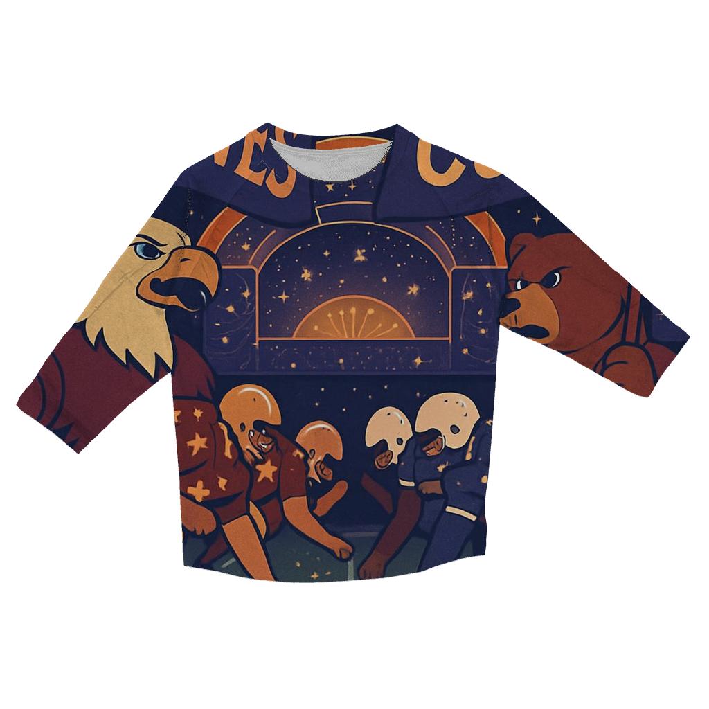 Field Of Painted Stars trendy 3/4 sleeve tops