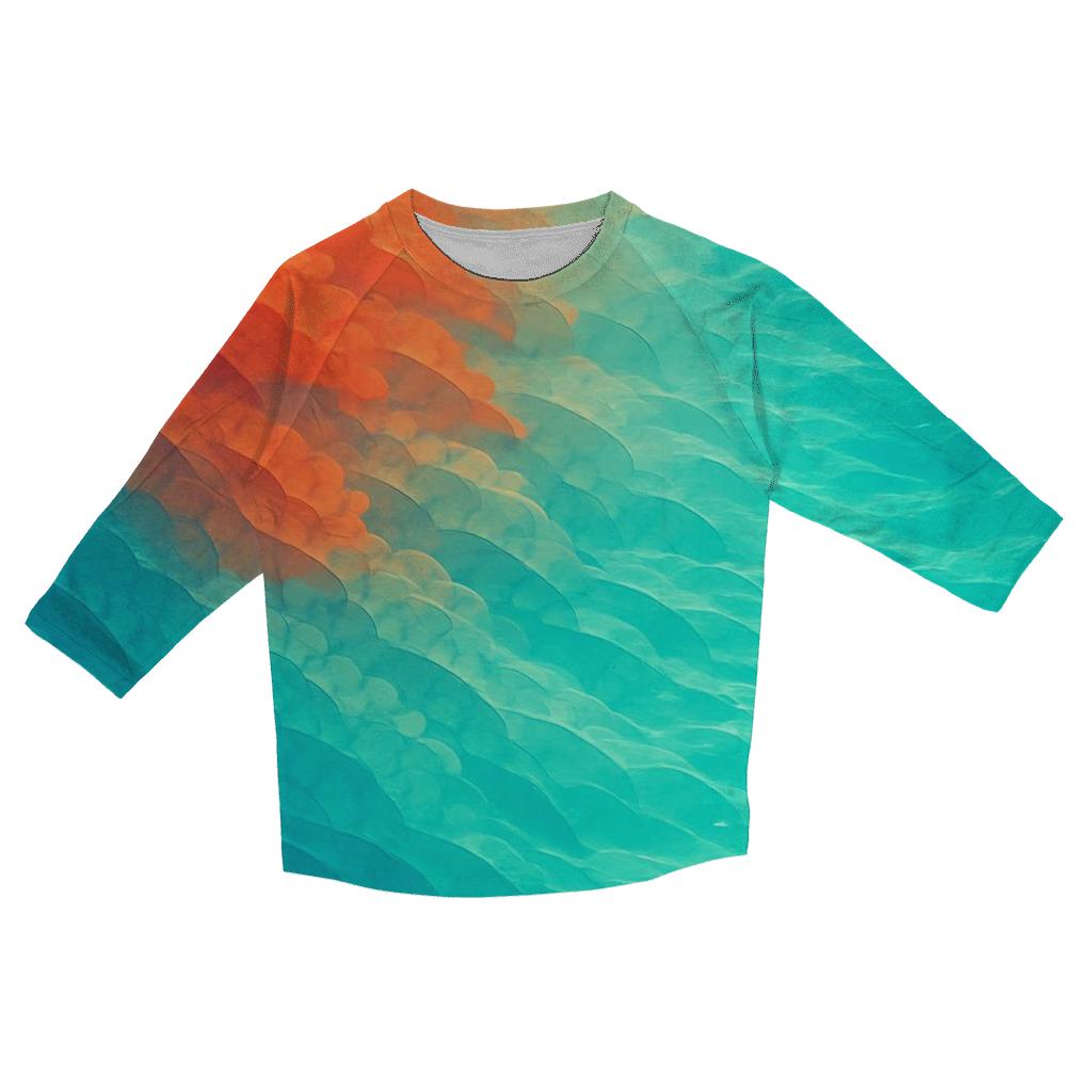 Coral Reef Wash custom 3/4 sleeve shirts