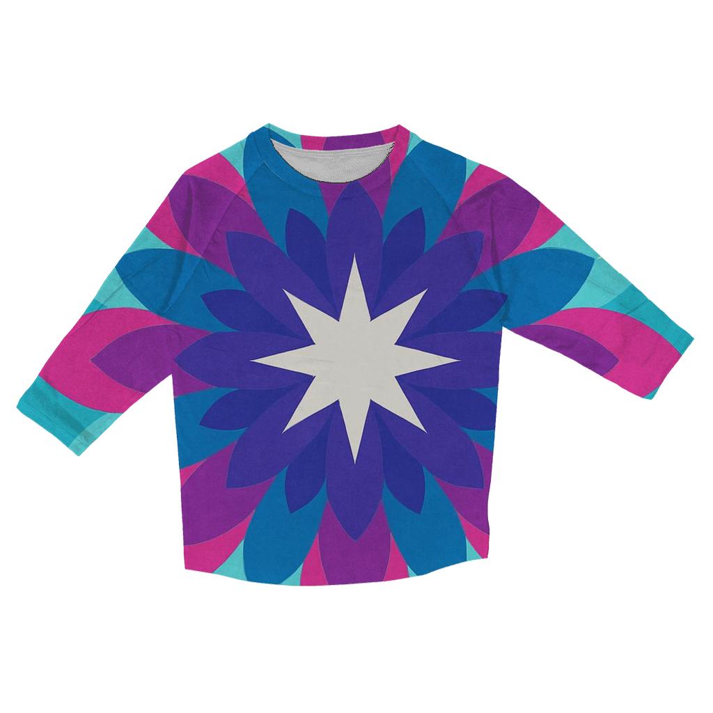 Mandala Sunburst stylish quarter sleeve tops