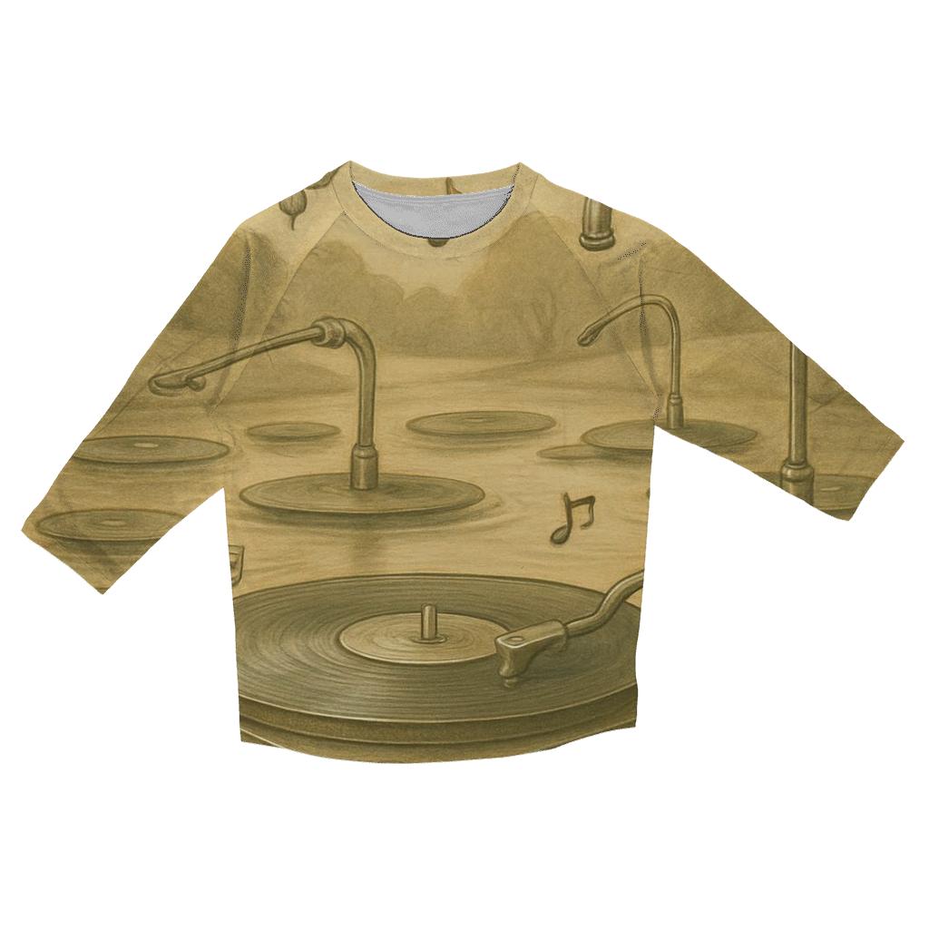 Turntable Garden designer 3/4 sleeve blouses