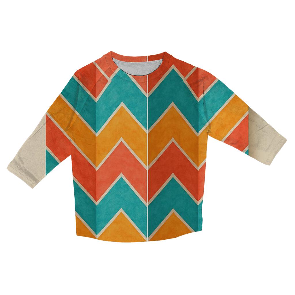 Chevron Accordion Fold cotton quarter sleeve shirts