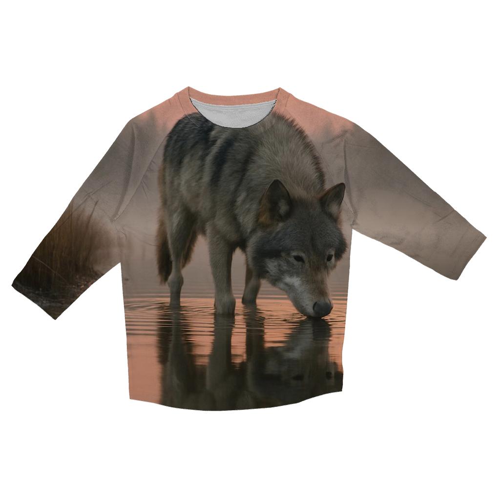 Lone Wolf River Reflection designer 3/4 sleeve blouses