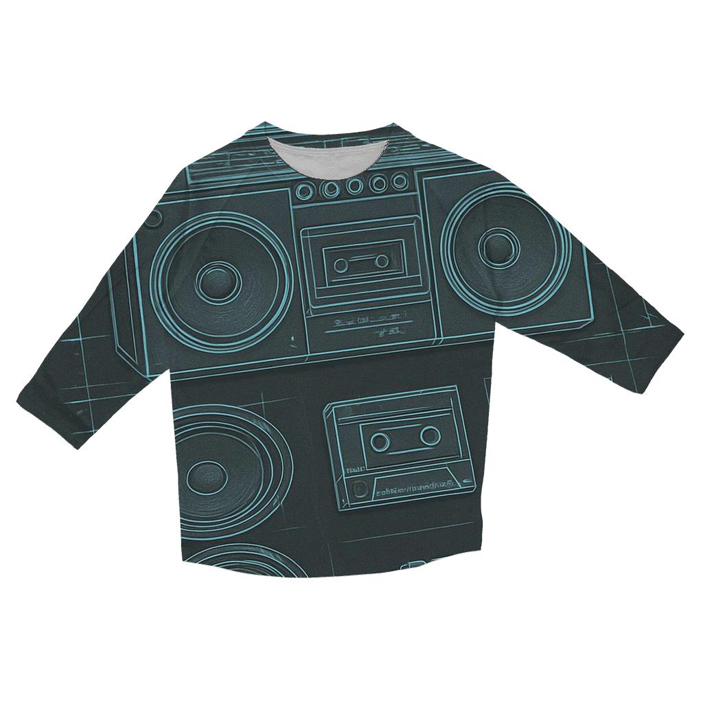Boombox Blueprint custom 3/4 sleeve shirts