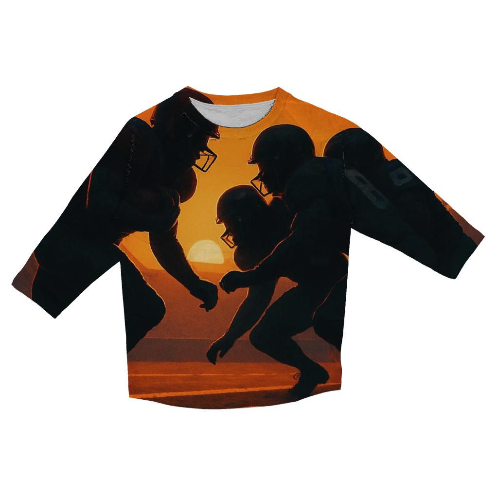 Sunset Goal Line Standoff casual three quarter sleeve shirts