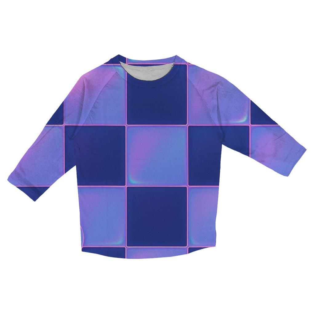 Hologram Checkerboard personalized 3/4 sleeve tees