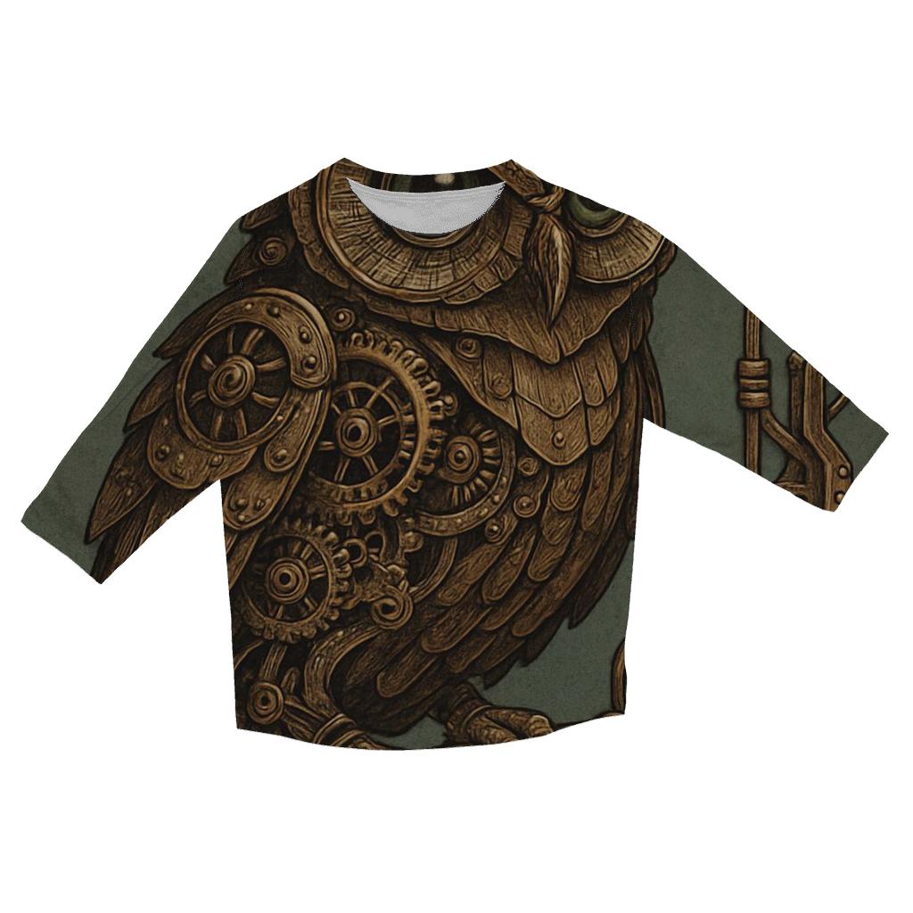 Industrial Clockwork Owl personalized 3/4 sleeve tees