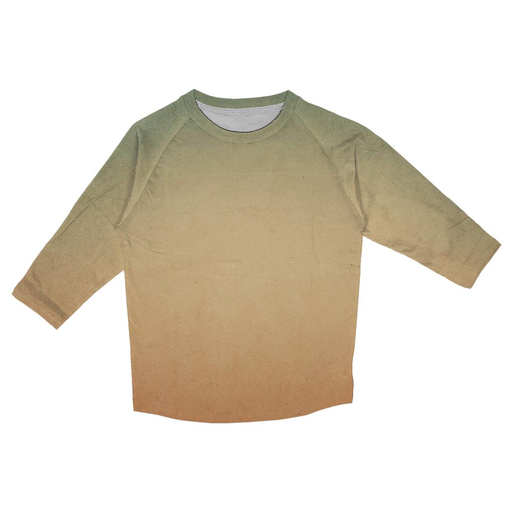 Vintage Teal Fade trendy 3/4 sleeve tops
