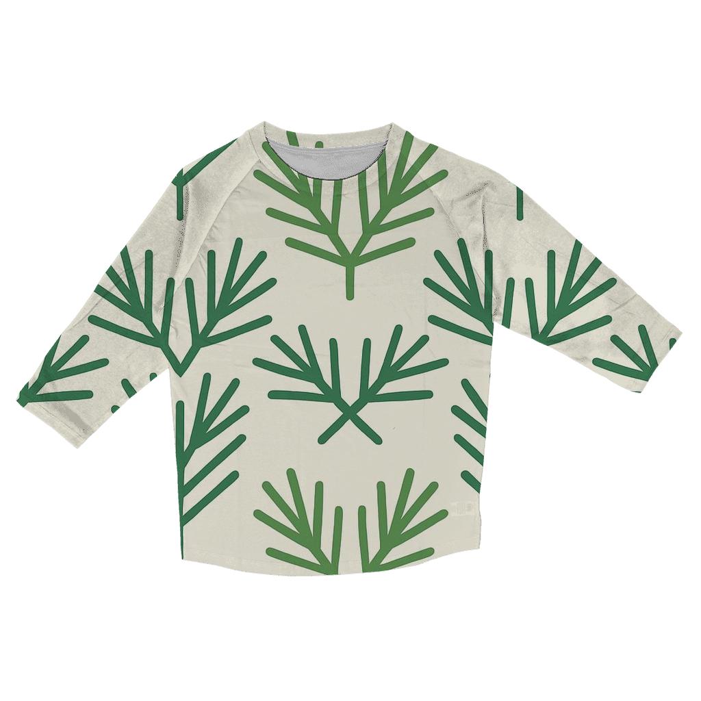 Pine Needle Lattice fashion 3/4 sleeve shirts