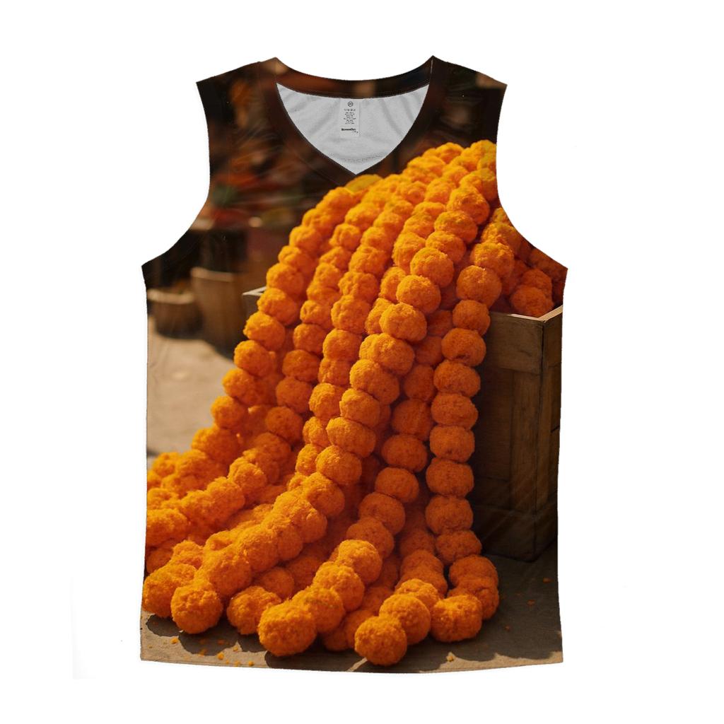 Marigold Market Stall At Noon custom tank tops