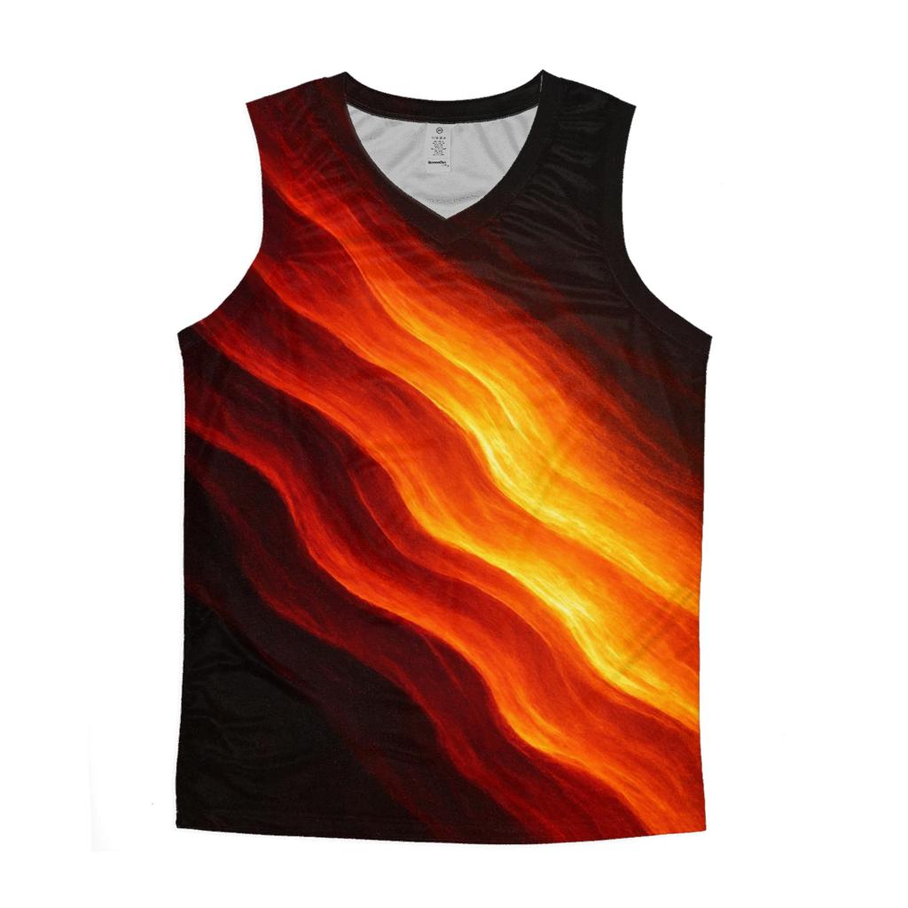 Molten Cascade graphic print tank tops