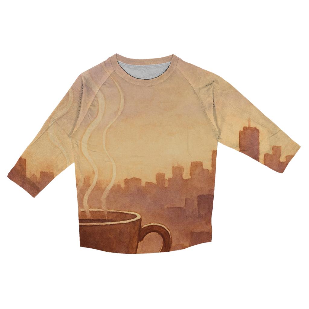 Aroma Wisp Horizon printed three quarter sleeve shirts
