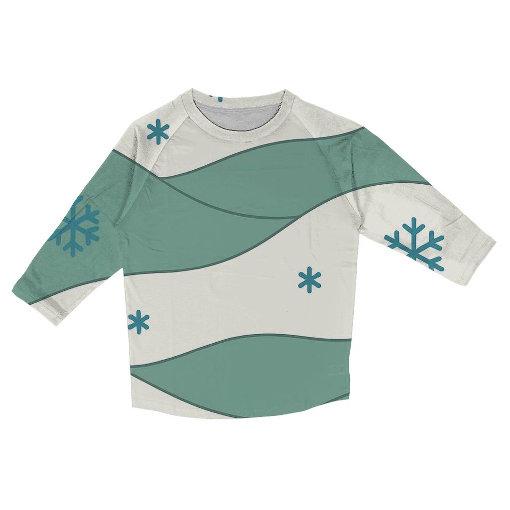 Snow Drift Waves stylish quarter sleeve tops